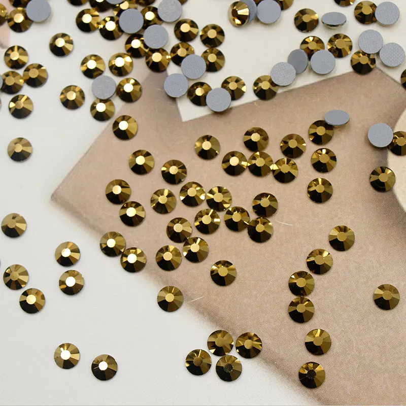 Factory China Wholesale Gold Bulk Loose Korean Hotfix Rhinestones for Latin Dance Dress DIY
