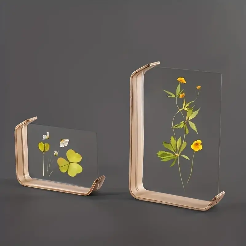STANDWIDE 4x6 inch Acrylic Wooden Photo Frame Herbarium Display Calendar DIY Frame Wedding Party Photo Frame