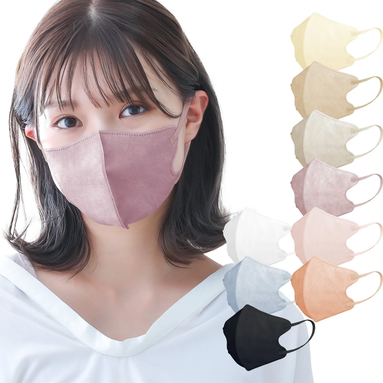 3D disposable breath dust air nose nir face shield airsoft mouth breather half tapabocas mask respir filter face masks 50 pack