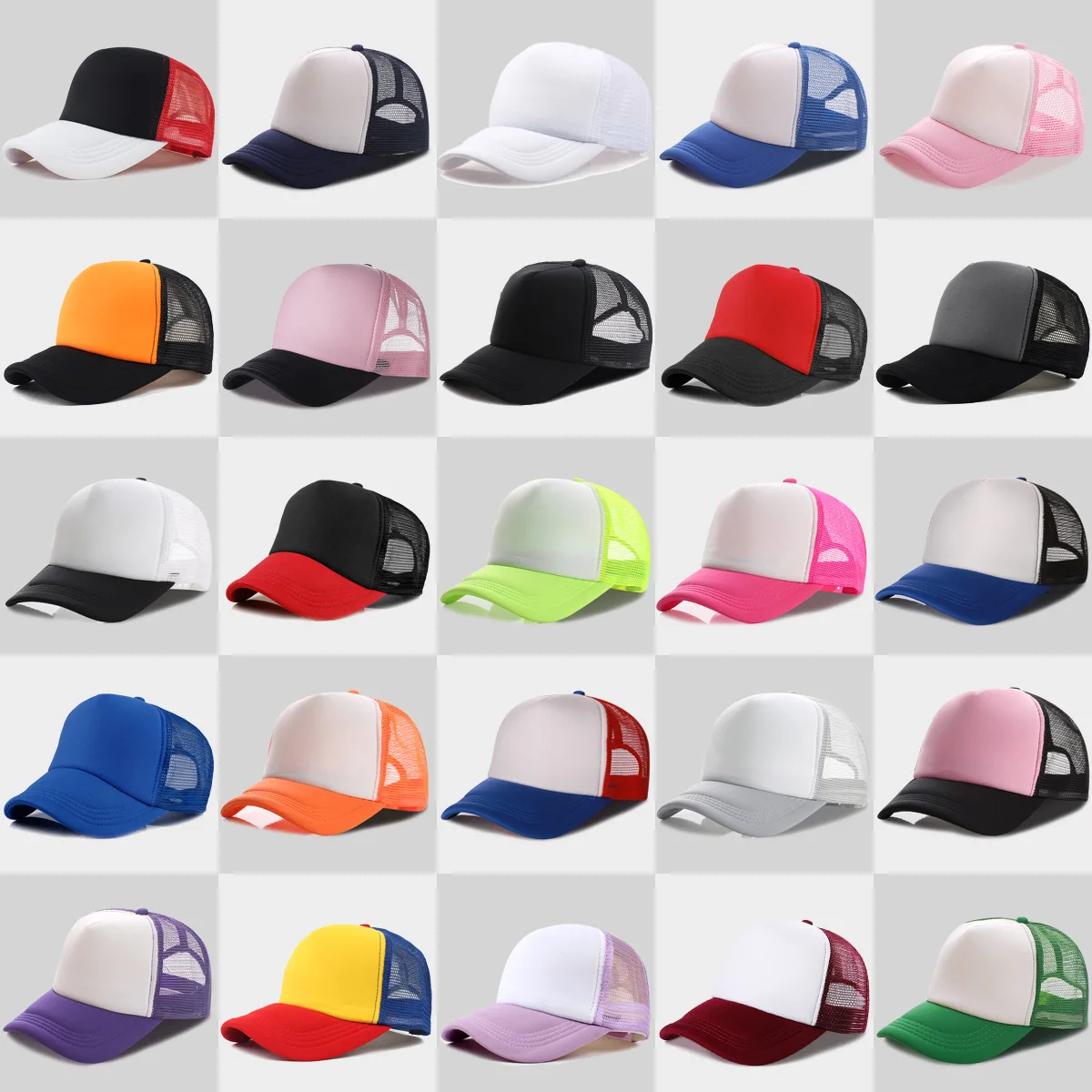 Factory wholesale solid color Trucker hat Oem Own Logo Embroidery Truck caps printed logo custom Hats For Promotion Gifts