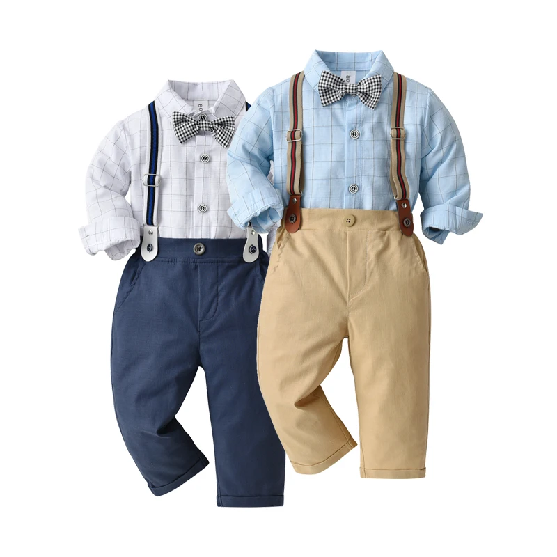Buy Now Gentleman Bow Tie Suit Baby Infant Clothing Single Breasted Formal Wedding Wear Children Cloth Baby Boy Suit Set