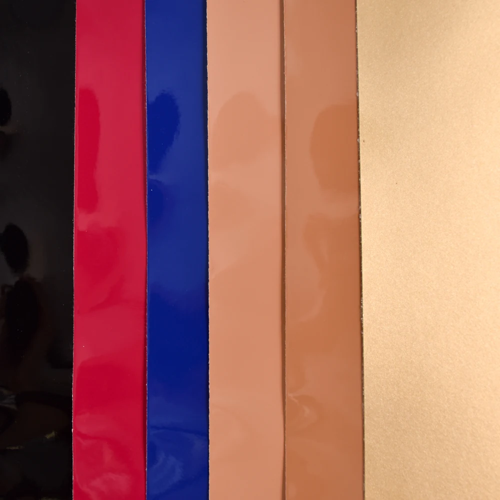 High quality 0.8 MM CHAROL PATENT wrinkle free PU Mirror leather For shoes/bags