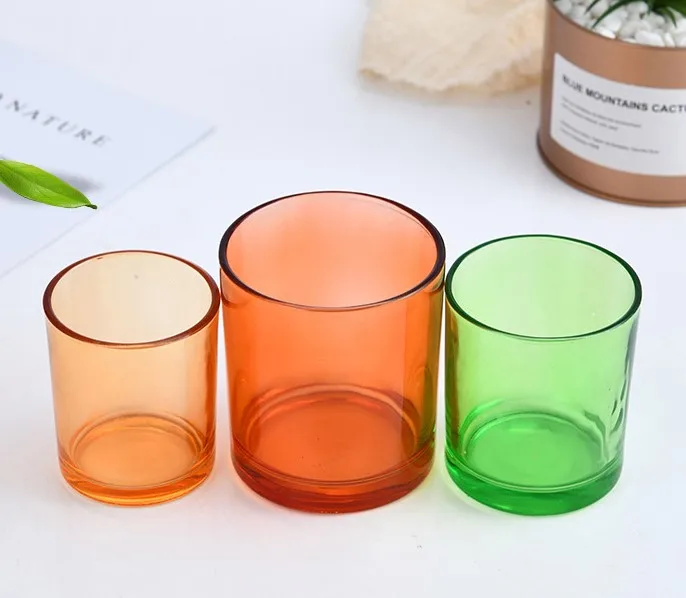 
Manufacturers produce direct sale color sprayed glass candle stand scented candle glasses 