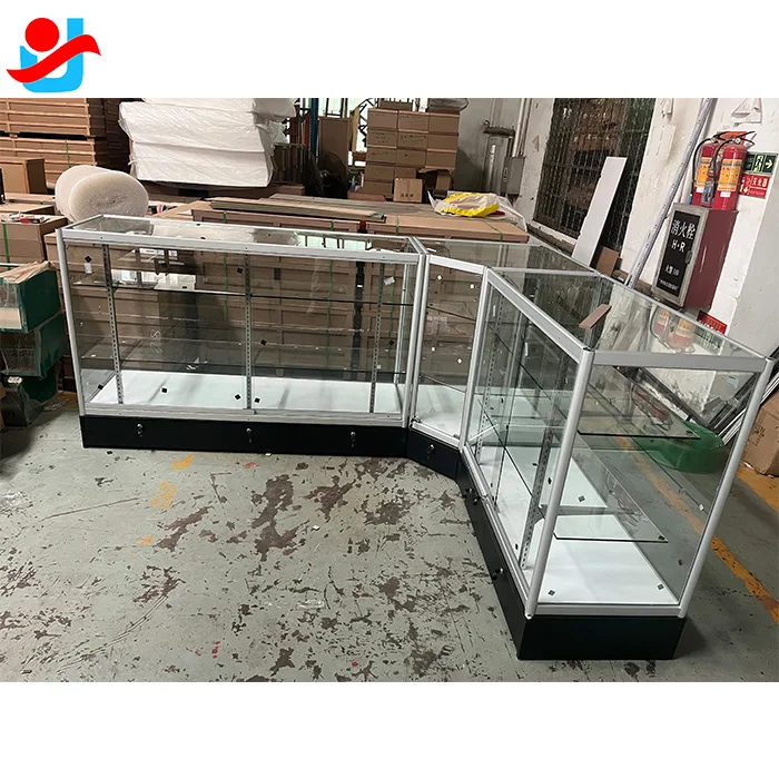 glass corner cabinets and glass jewelry display cabinet display showcase for sale