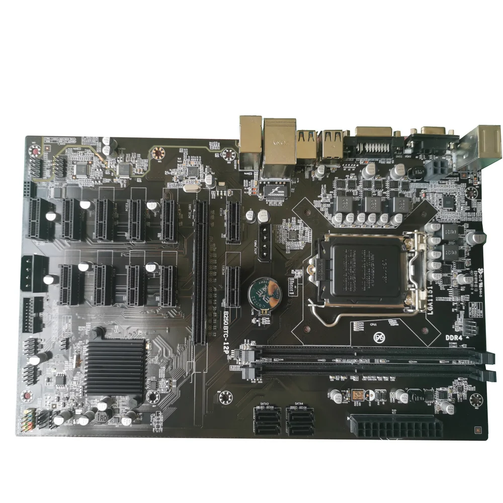 Поддержка 12 графических карт майнинговая материнская плата BTC_B250