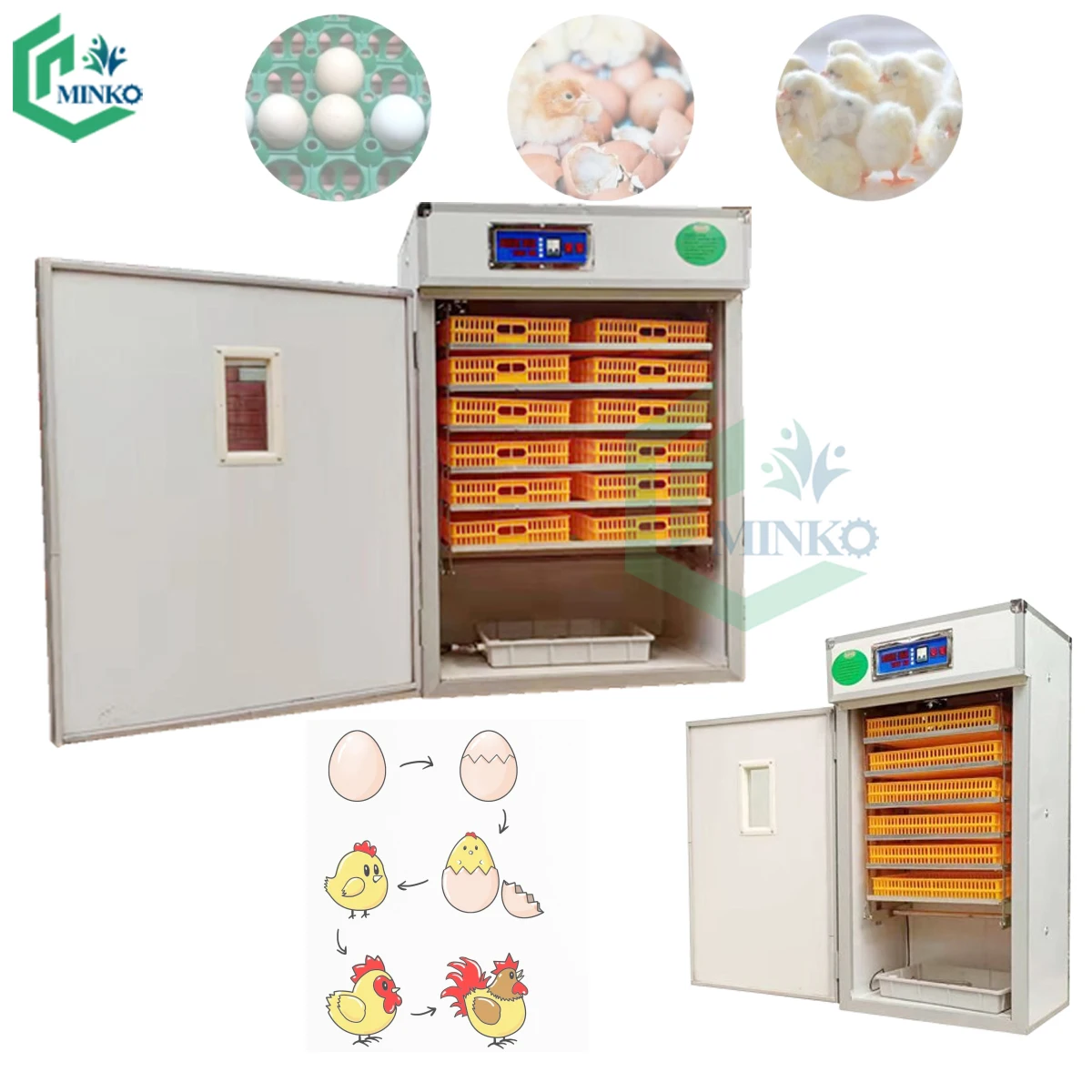 Full automatic1000 chicken incubator and hatching machine chicken duck goose quail eggs incubator egg incubator chicken