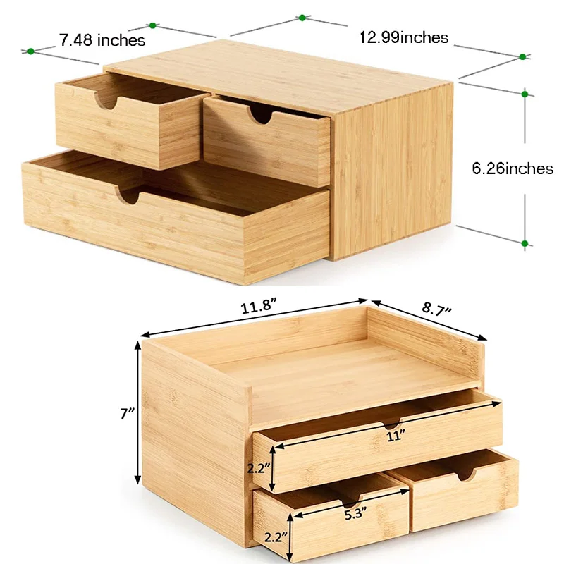 Bamboo Organizer office stationery storage desk  bamboo makeup organizer bamboo cosmetic organizer