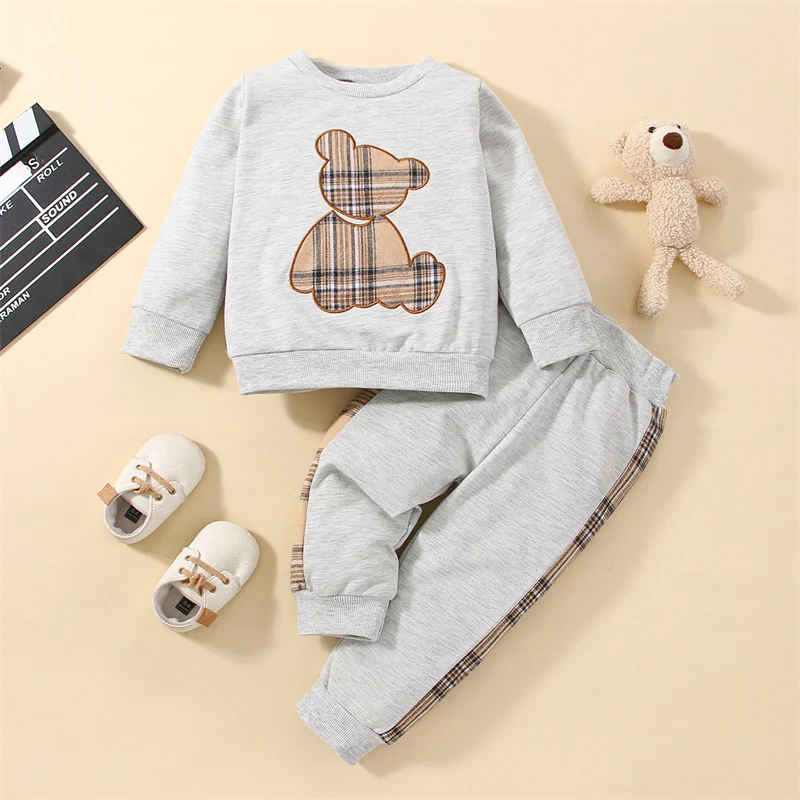 Brands for resale clothing Kid Clothes Wholesale Baby Clothes Boy Two-piece Set new born baby clothes sets 0-3 months for boy