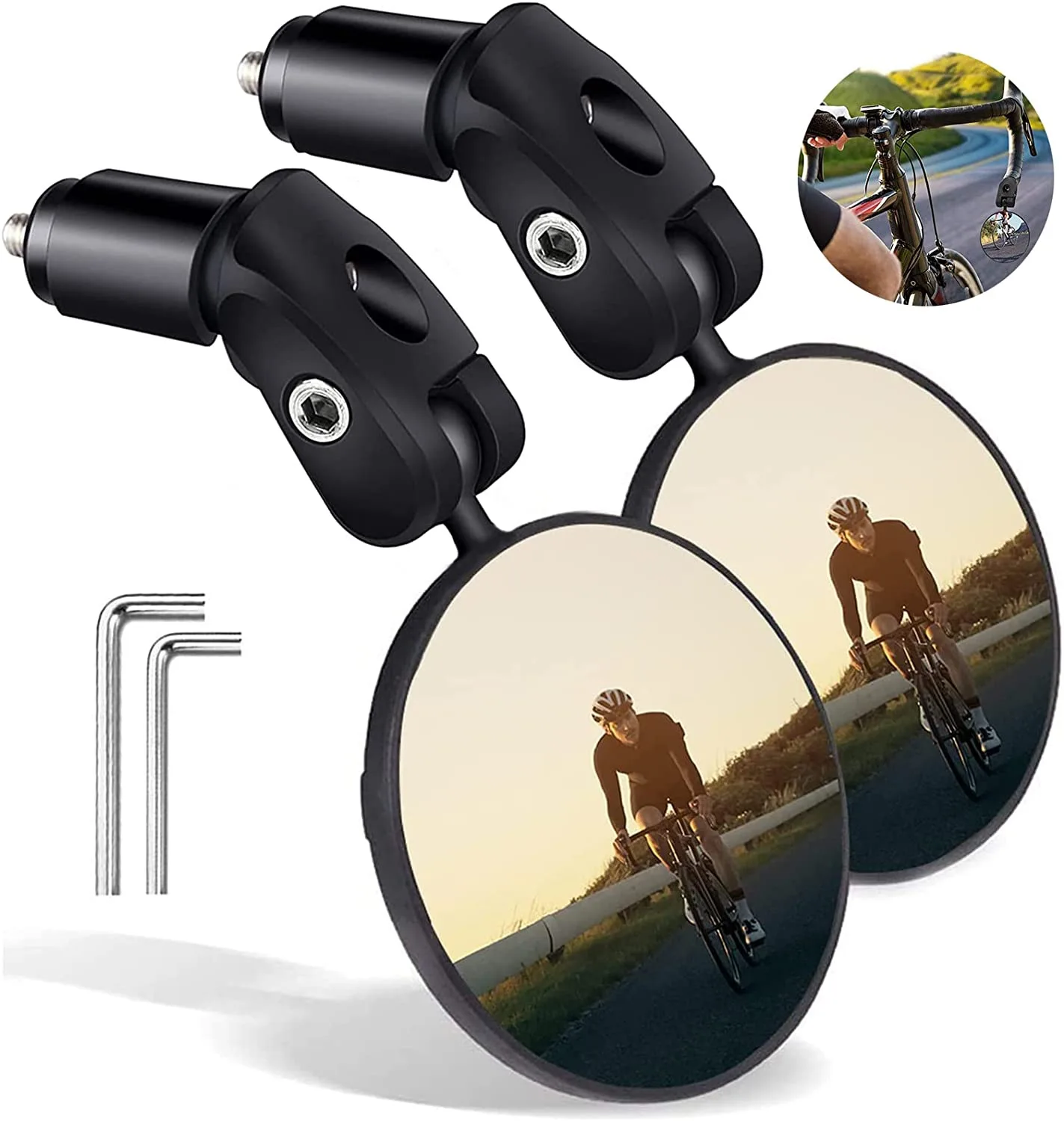 rearview mirror Mountain road bike foldable convex rearview mirror