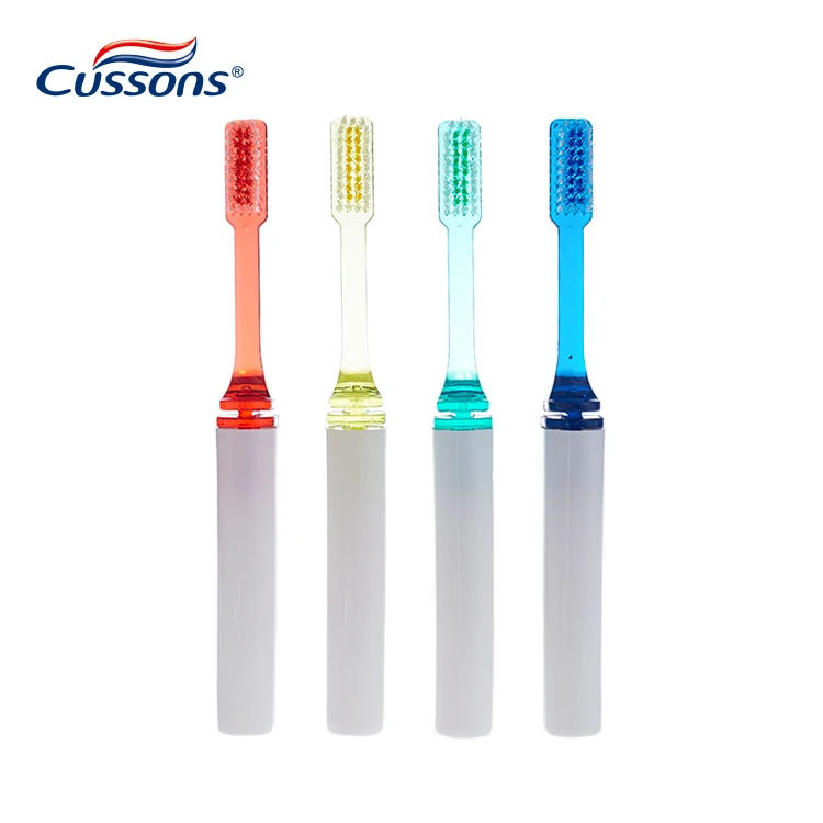 
Portable folding custom logo soft bristle travel toothbrush 