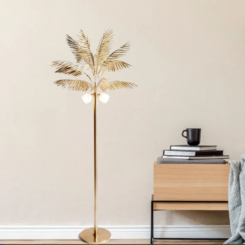 Современная простая напольная Светодиодная лампа в американском стиле форме кокосового дерева