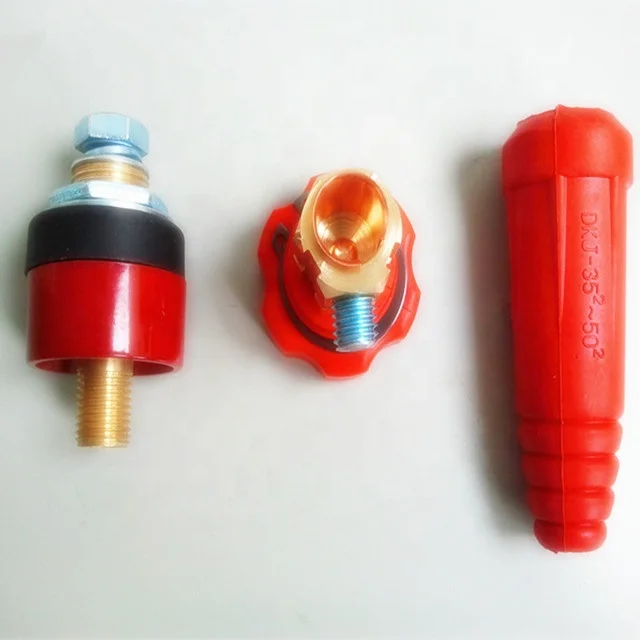 Red and Black Thai Type Welding Cable Socket 35-50