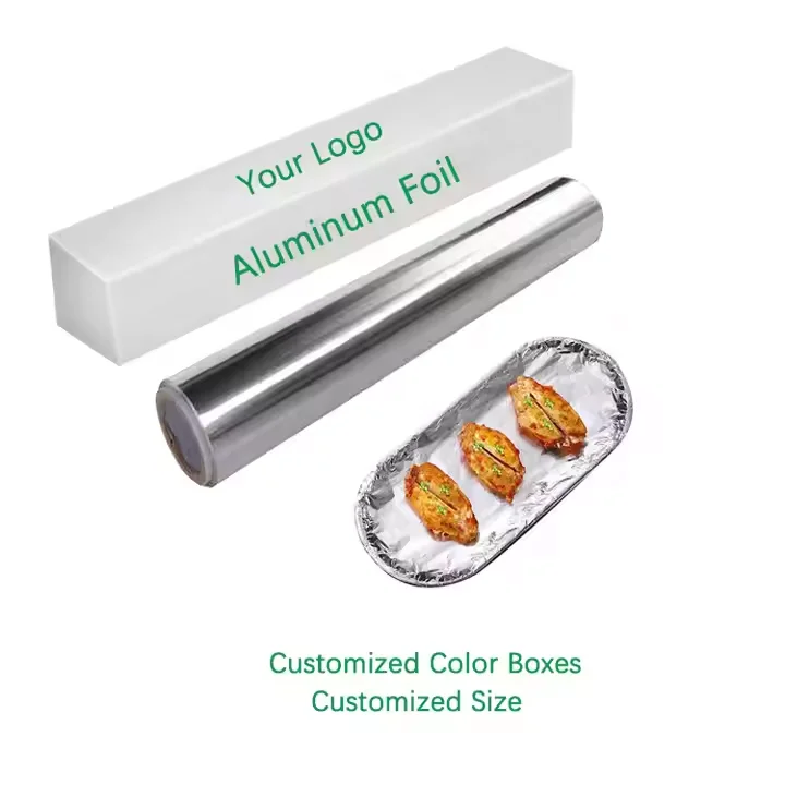 15micron Food Grade 8011 Gastronomy Cooking Foil Roll Printed Aluminum Paper Disposable Good Price Papel Para Hornear Sheet