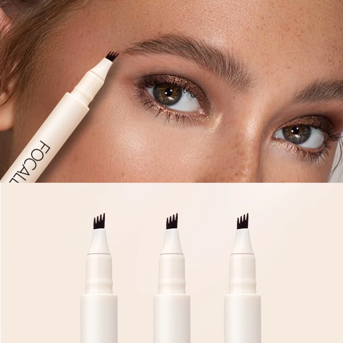 FOCALLURE FA161 Brow Pencil 3d Waterproof Microblading Eyebrow Pen 4 Point Eyebrow Pencil