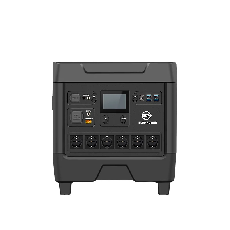BLOOPOWER 3600W Backup Power Source for Camp Fishing House Pack Lithium Iron Phosphate All in One AC DC Type C Generator