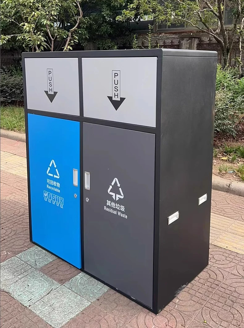 Customized logo school dust bins Garbage Can Box Recycle Waste Bin Large Waste Basket