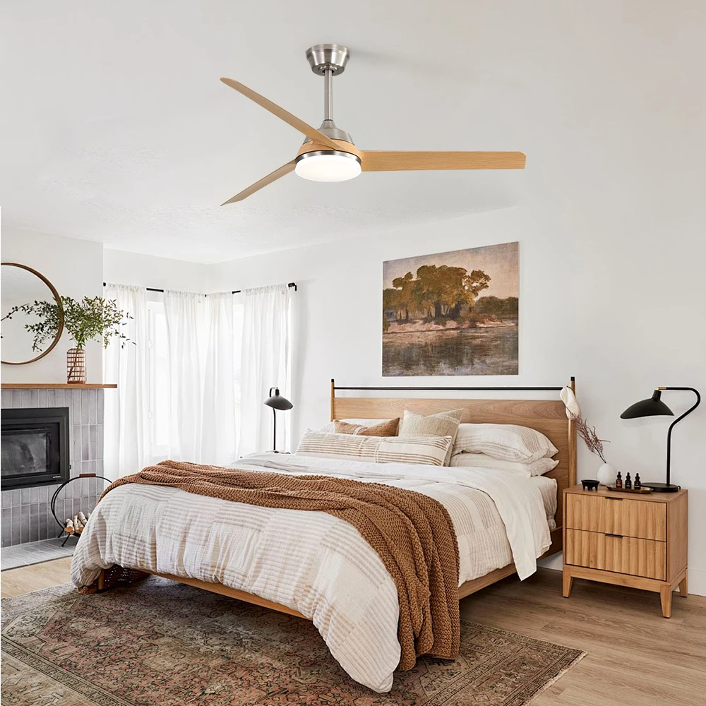 KBS Modern Smart Ceiling Fan 2024 Large Industrial Ceiling Fan For Warehouse Ventilation Ceiling Fan light