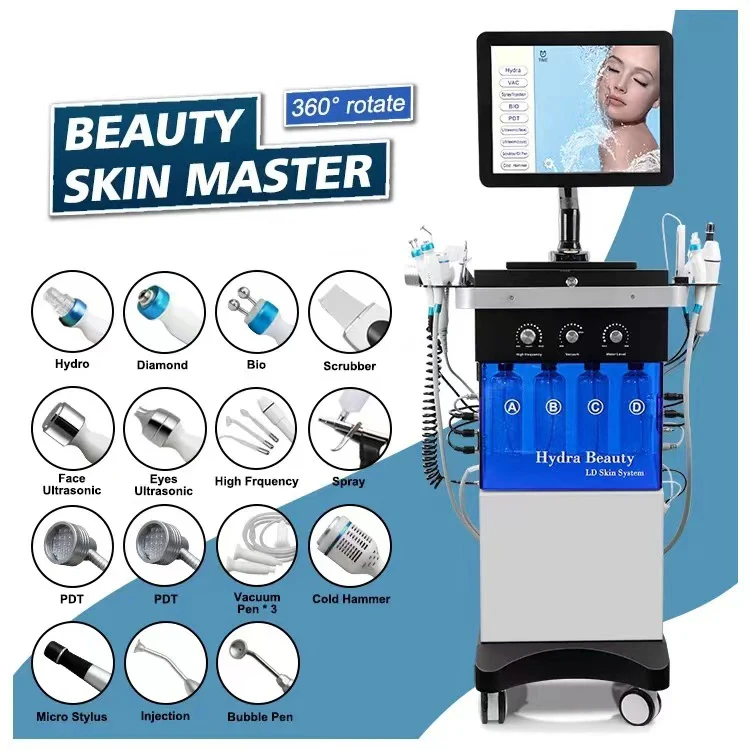 Professional Beauty Hydro Dermabrasion Facial Machine Skin Scrubber Salon Equipment Spa Hydra
