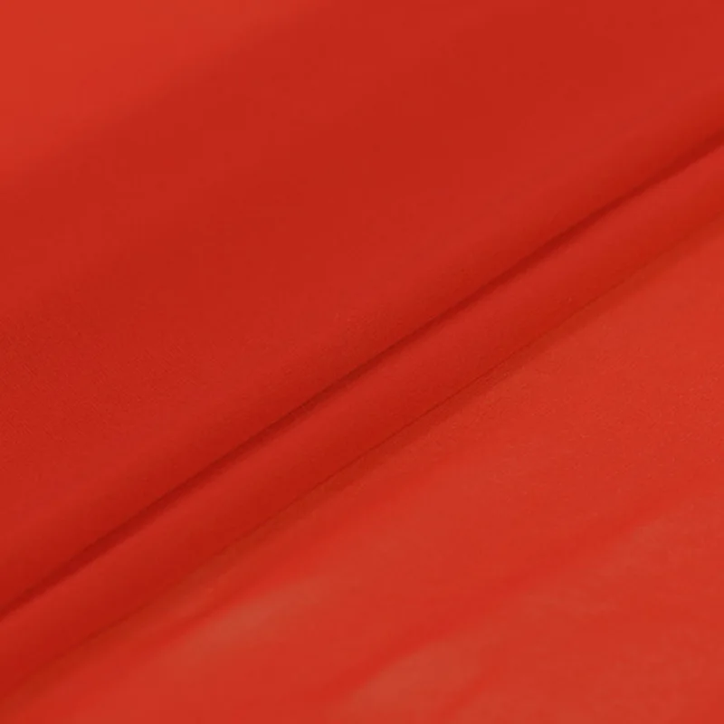 Жоржет из 100% шелка 8 мм, ширина 114 см, ширина 45 дюймов, № 18, цвет красной коррозии для платья, продажа на Ярде, 90 цветов на складе