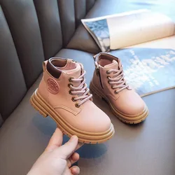 2022 Fashion Trendy All Match Kids Shoes Soft Rubber Sole Middle Boot Classic Martin boots For Kids