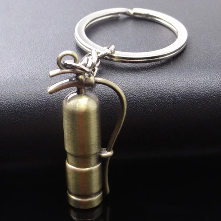 Creative 3D Mini Fire Extinguisher Metal Keychain Company Activities Keychain