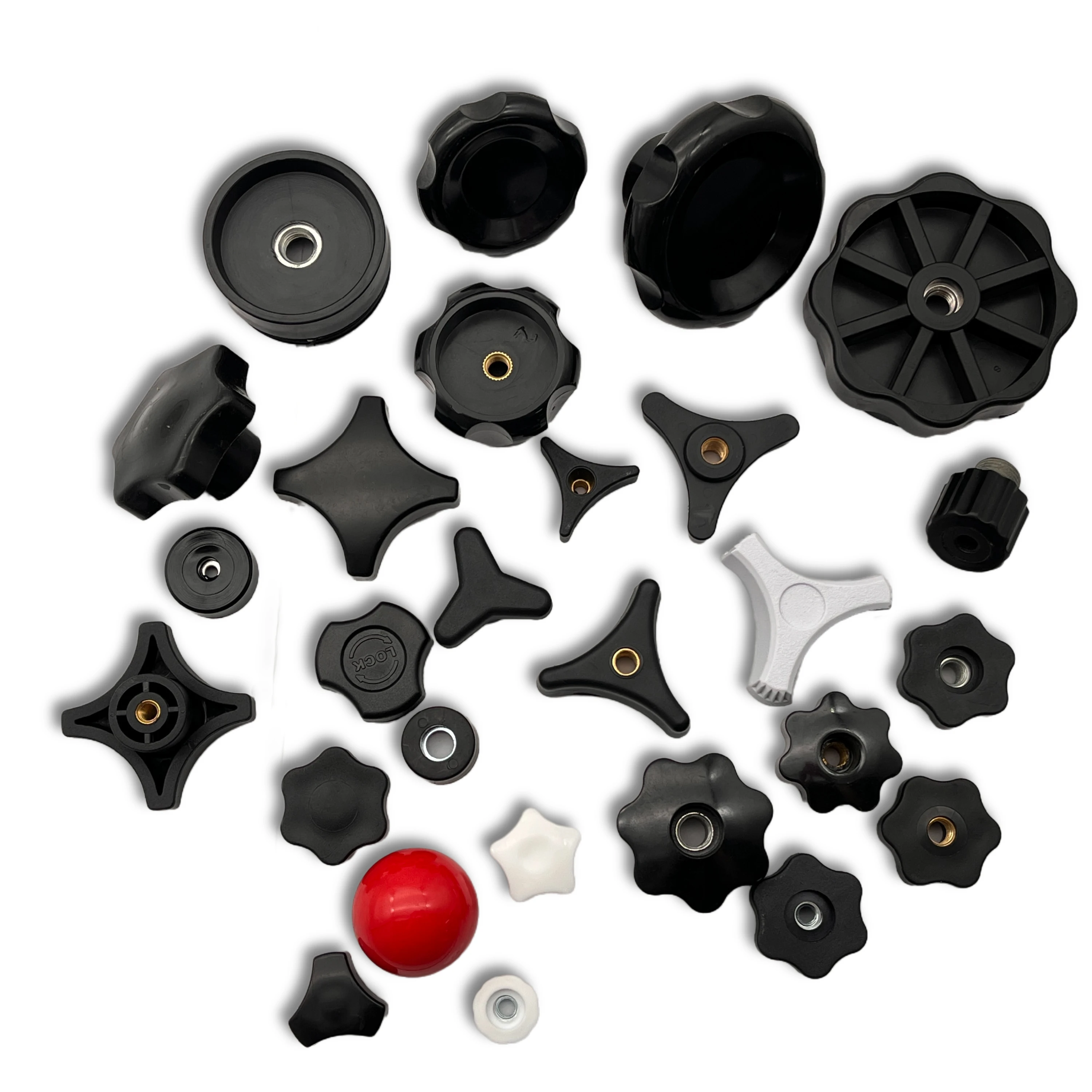 Turn Knobs Thumb Knobs for Furniture M4 M5 M6 M8 M10 M12 Plastic Handle Screw Clamping Nut Thread End