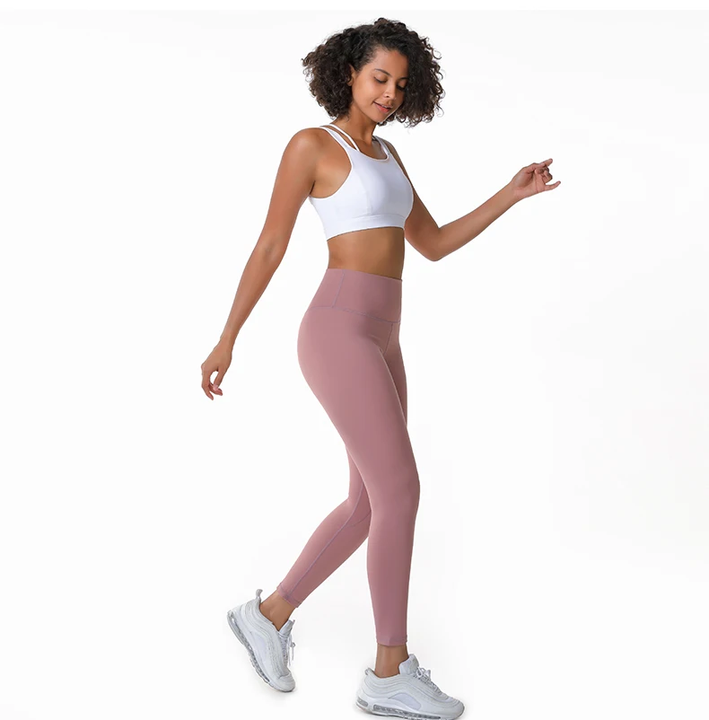 Wholesale high-quality sports body yoga high-waisted nude yoga pants the same Lulu fitness pants