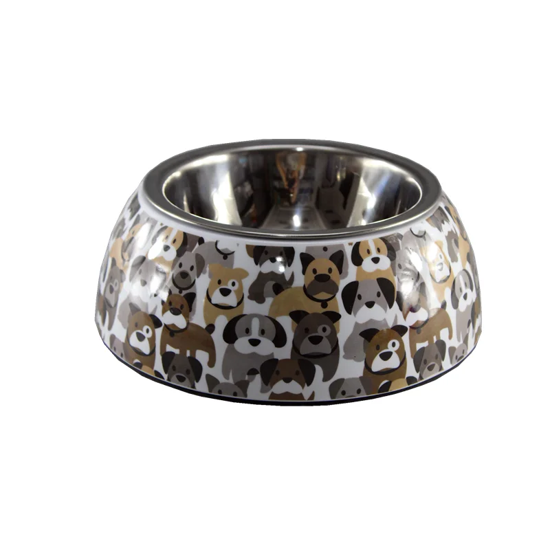 Melamine And  Stainless steel Pet Bowl Dog/Cat Bowl