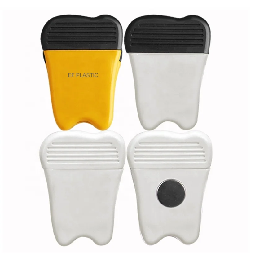 Plastic teeth tooth shaped magnet chip clip magnetic memo notes paper clip for medical health care dental promotion gifts