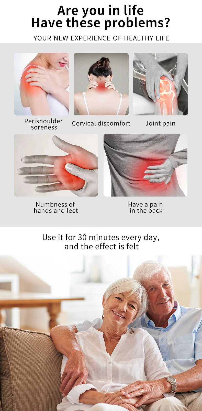 Latest Products 2023 Analog Let Ems Neck and Shoulder Massager Pulse Vacuum Multiple Tens with Heating Uhaieec Massage Products