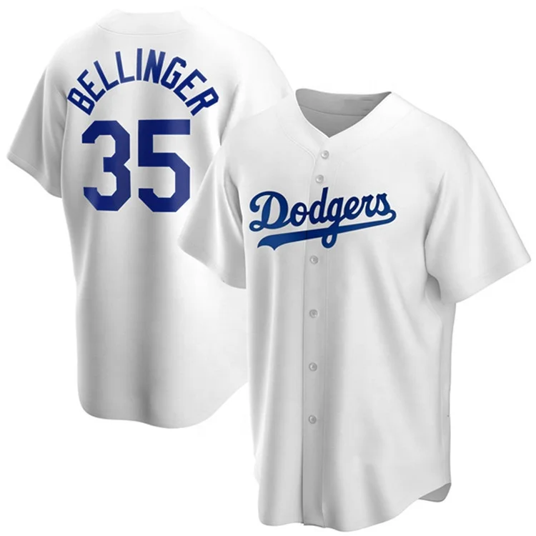 Оптовая продажа No MOQ 35 Cody Bellinger Los Angeles D odgers Youth Home Player Jersey белый темно-серый бейсбольный