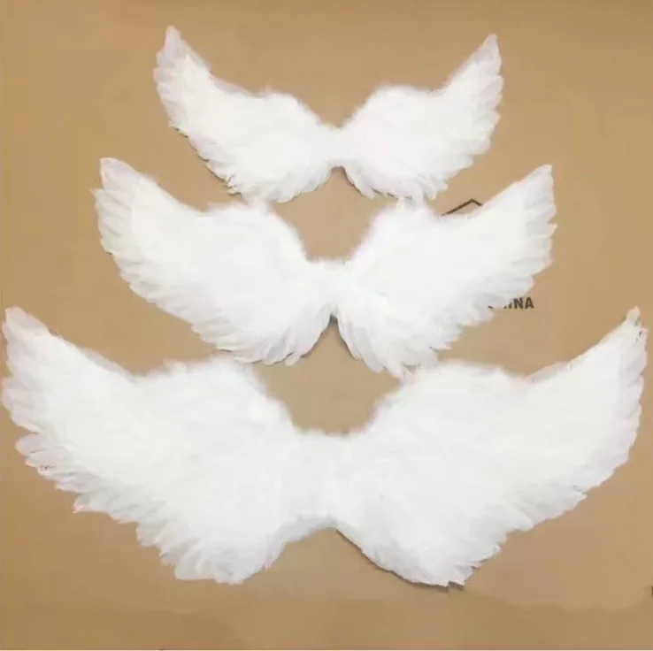 Carnival Artificial white Angel Feather Costume Wings