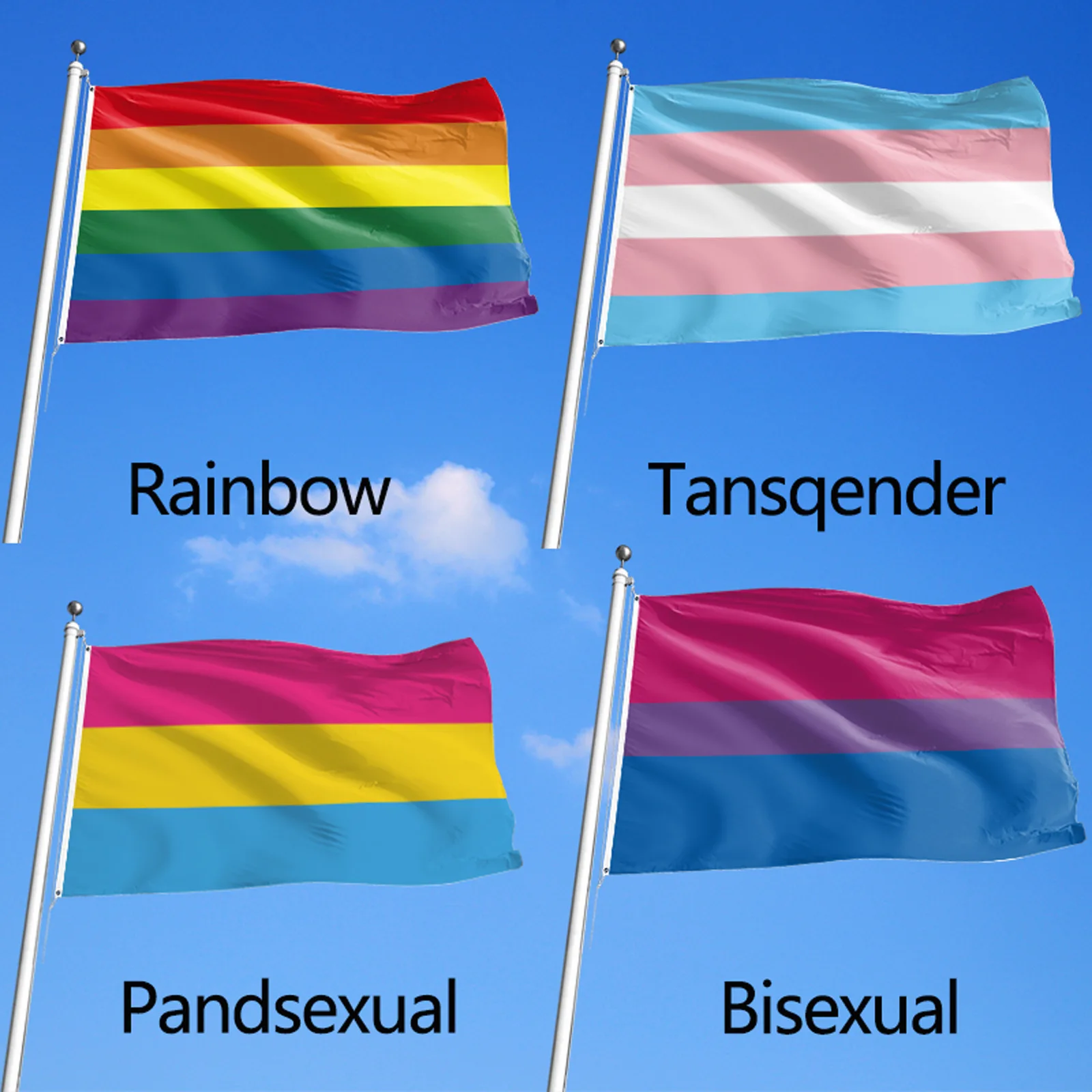 Outdoor event advertising Each section flag custom-made, Rainbow Flag 14 * 21 CM small flag