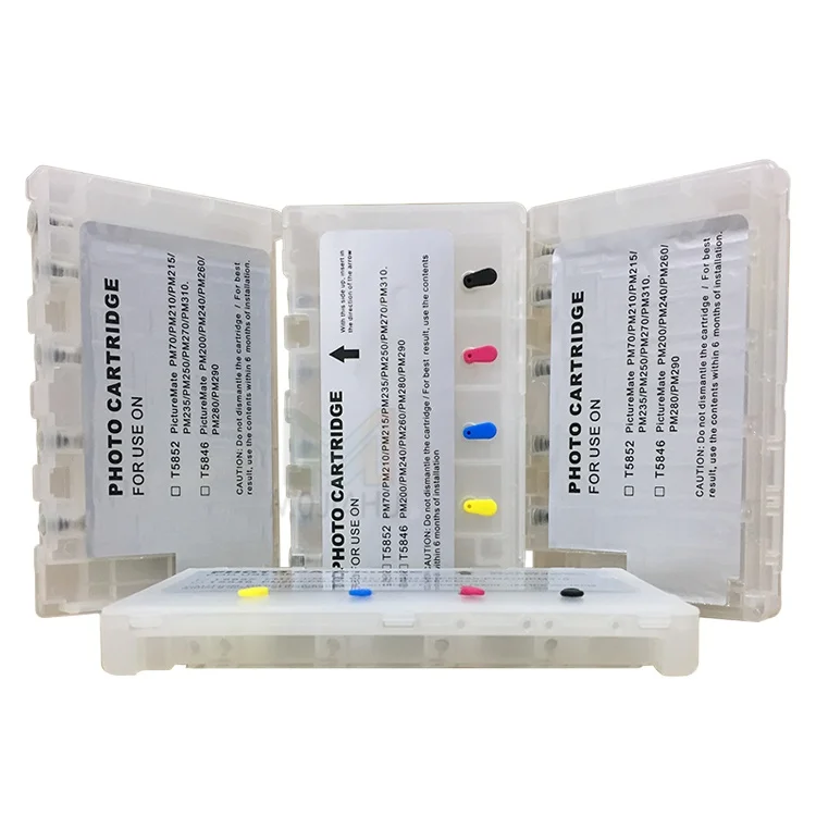T5852 refillable ink cartridge t5846 for epson picturemate pm200 pm260 pm280 pm290 pm225 pm240