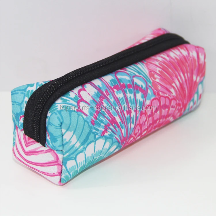 Lightweight Durable Office Zipper Pencil Pouch Bags Middle Neoprene Stationery Bag for Adult or Children