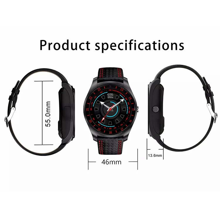 Wholesale Wireless Smartwatch V10 Round Screen Android Smart Watch With Sim Card And Camera Mobile Smart Watch Phones