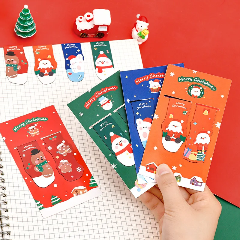 Magnetic Bookmarks Page Markers Paper Book Mark Christmas Printed Bookmark for Book Lovers Kids Reading wholesale stationery