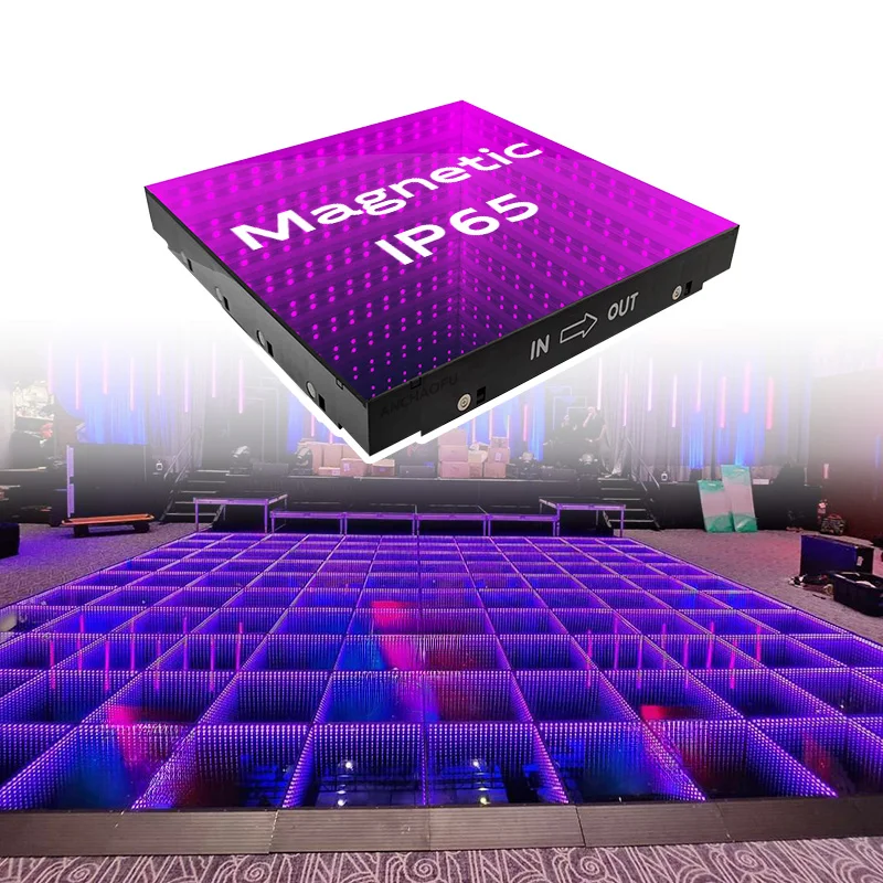 3d mirror Dancing Floor Panel pista de baile magnetic led dance floor for Wedding Party DJ Disco Nightclub