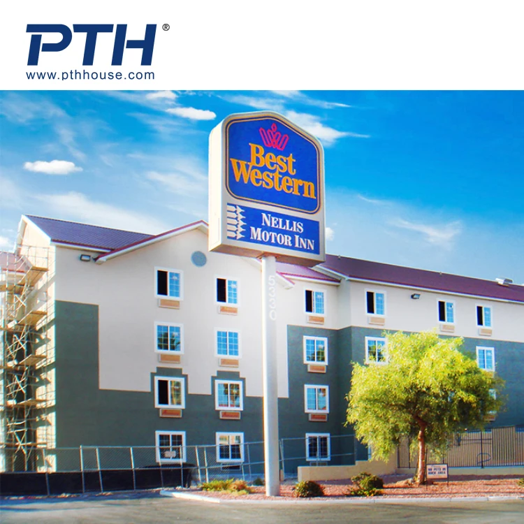 Customized Prefabricated Light steel Structure building Las vegas famous Hotel Holiday Resort