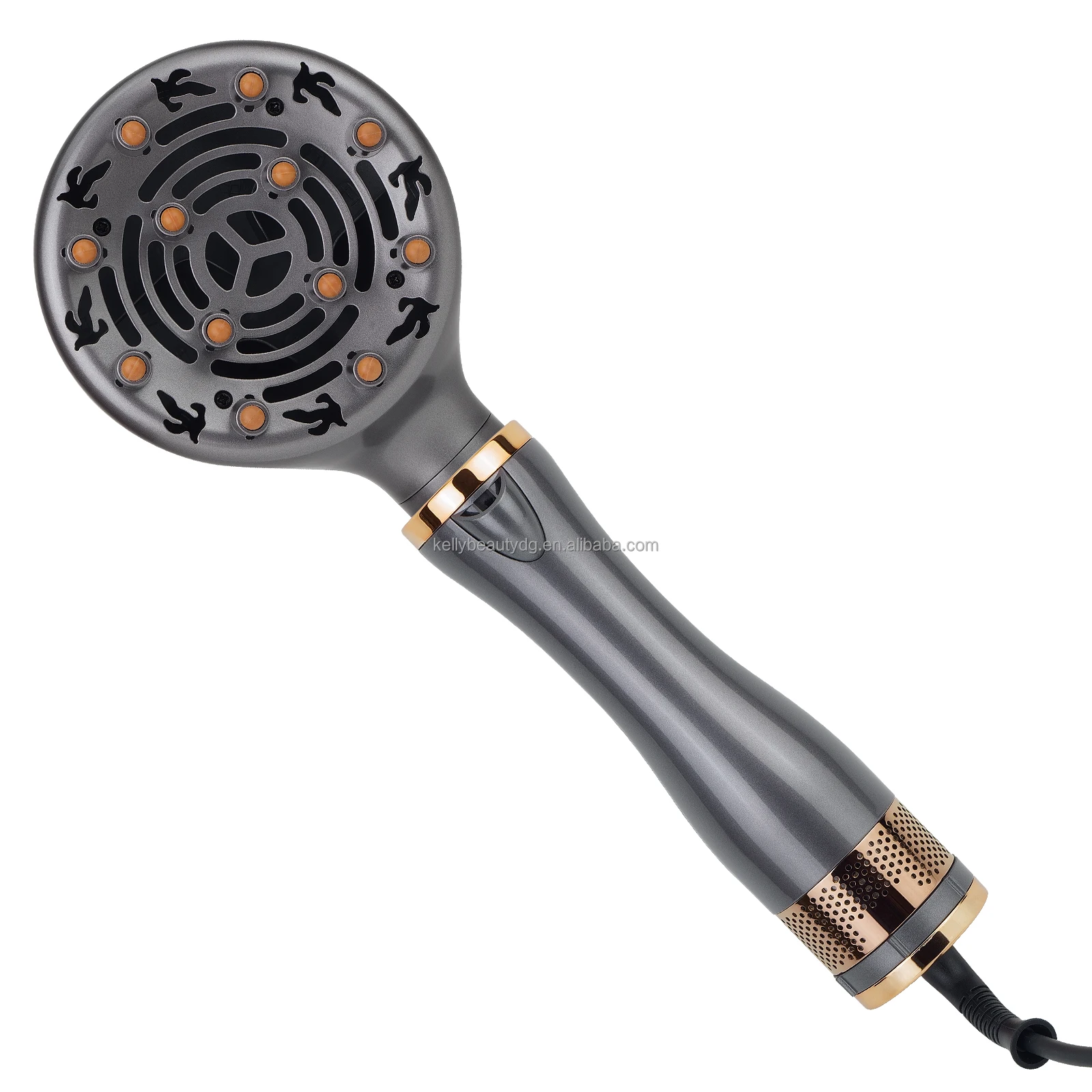 Lower Cost DC motor Detachable 4 Attachments Hot Air Multi-function Hair Blow Brush Ionic Diffuser