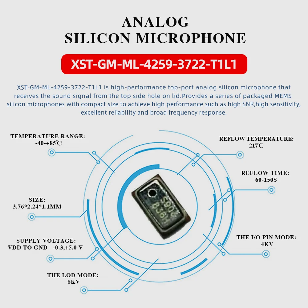 Silicon microphone 4259-3722-T1L1 SMD silicon