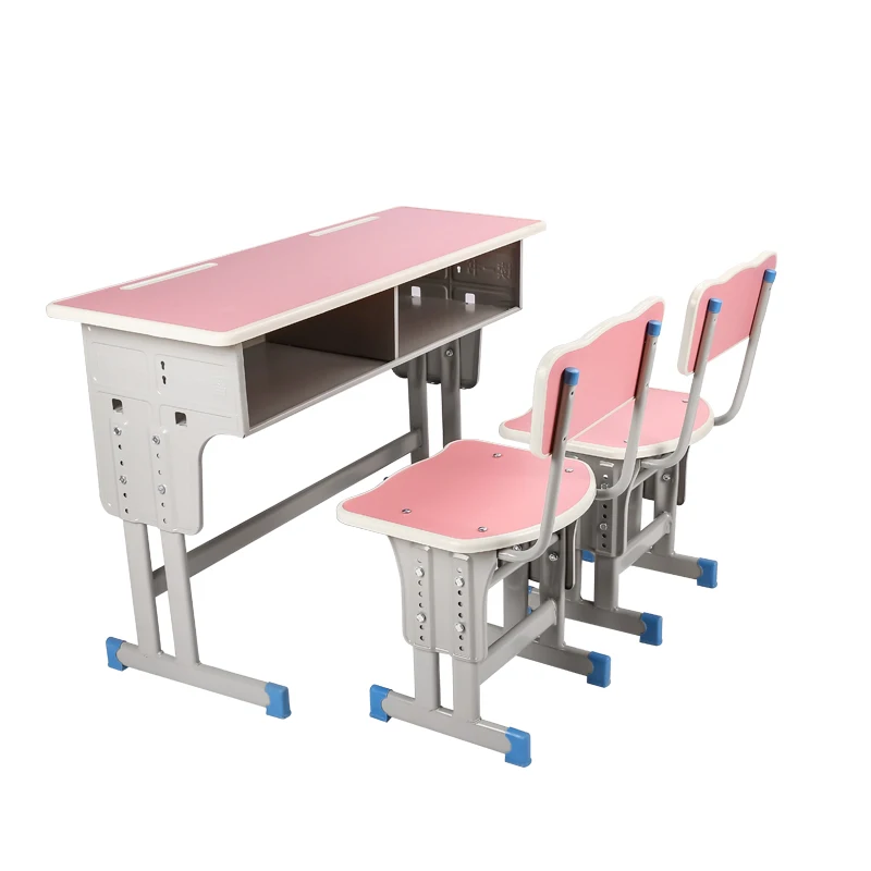 
cheap price melamine double school desk sets for student 