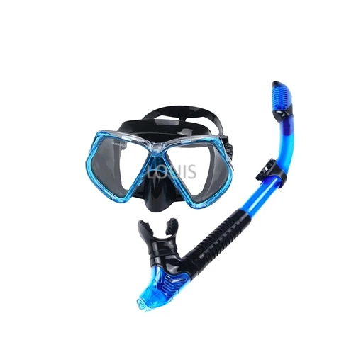 Custom Logo Wholesale Silicone snorkeling goggles with dry top snorkel tube diving snorkel mask Set with action camera mount