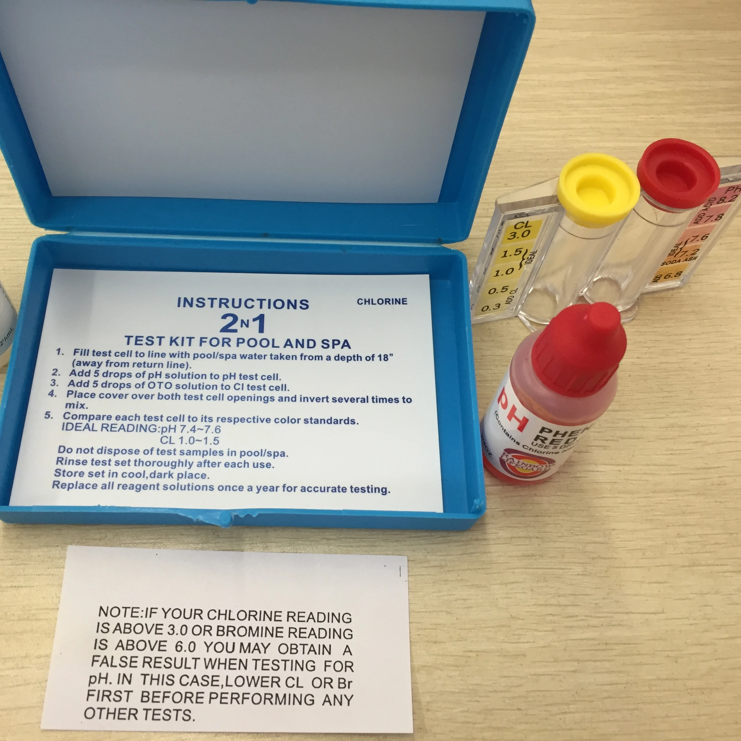 Swimming pool water ph meter testing kits, medical test kit