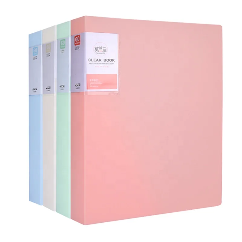 A4 10/20/30/40/60/80/100 resource book waterproof plastic clear file folder bag for documents stationery supplies display book