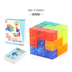 Diy Educational Toy Magnetic Magic Cube Puzzle Magnetic Building Block Toy Stem Plastic Learning Toys Cube