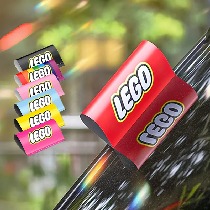 Lego наклейка с мультяшными метками автомобильные аксессуары для кузова Стикеры с логотипом Стикеры для автомобильного багажника на заказ забавная Подарочная Автомобильная этикетка