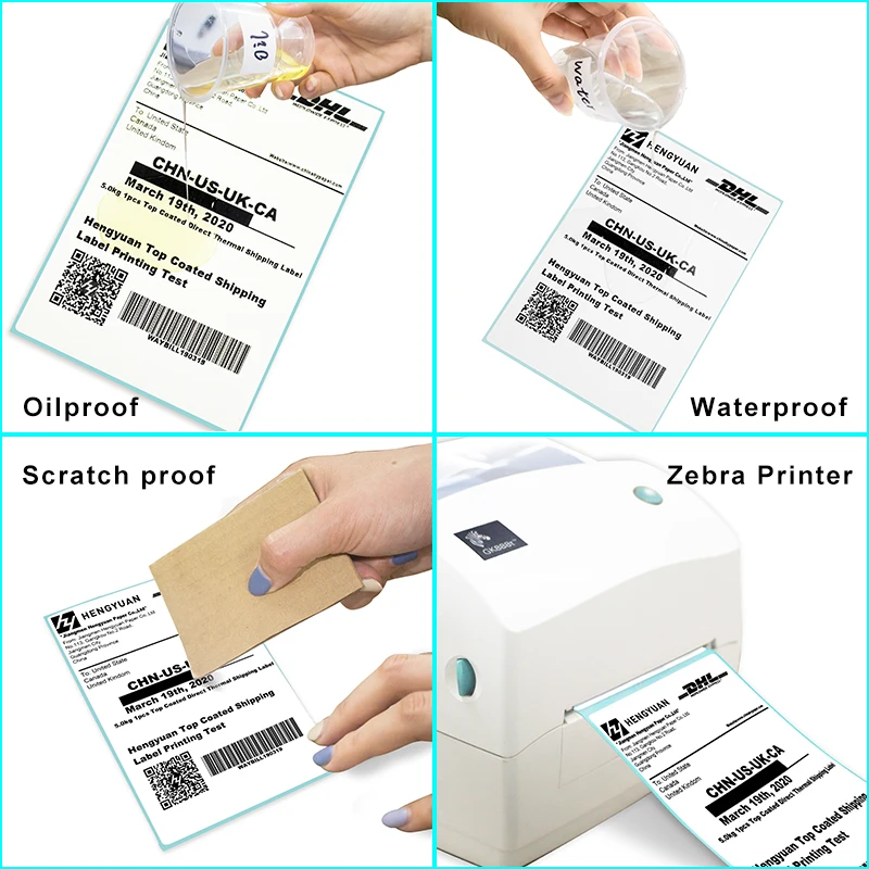 Thermal Sticker 100x150 Thermo Label Barcode A6 Fanfold 4x6 Shipping