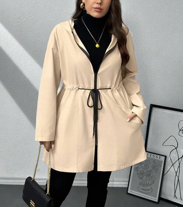 New Arrival Autumn Winter Korean Style Loose Wool Coats Women Long Length Jackets Filling Tweed Waterproof Patchwork Design