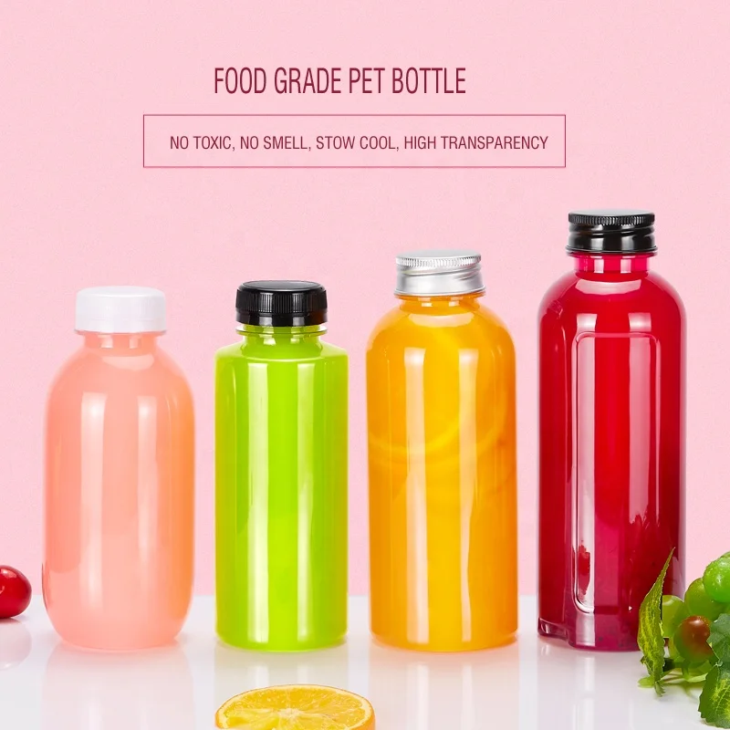 
Ins stylish milk tea shop use 250ml pet bottle juice bottle high transparency PET bottle 